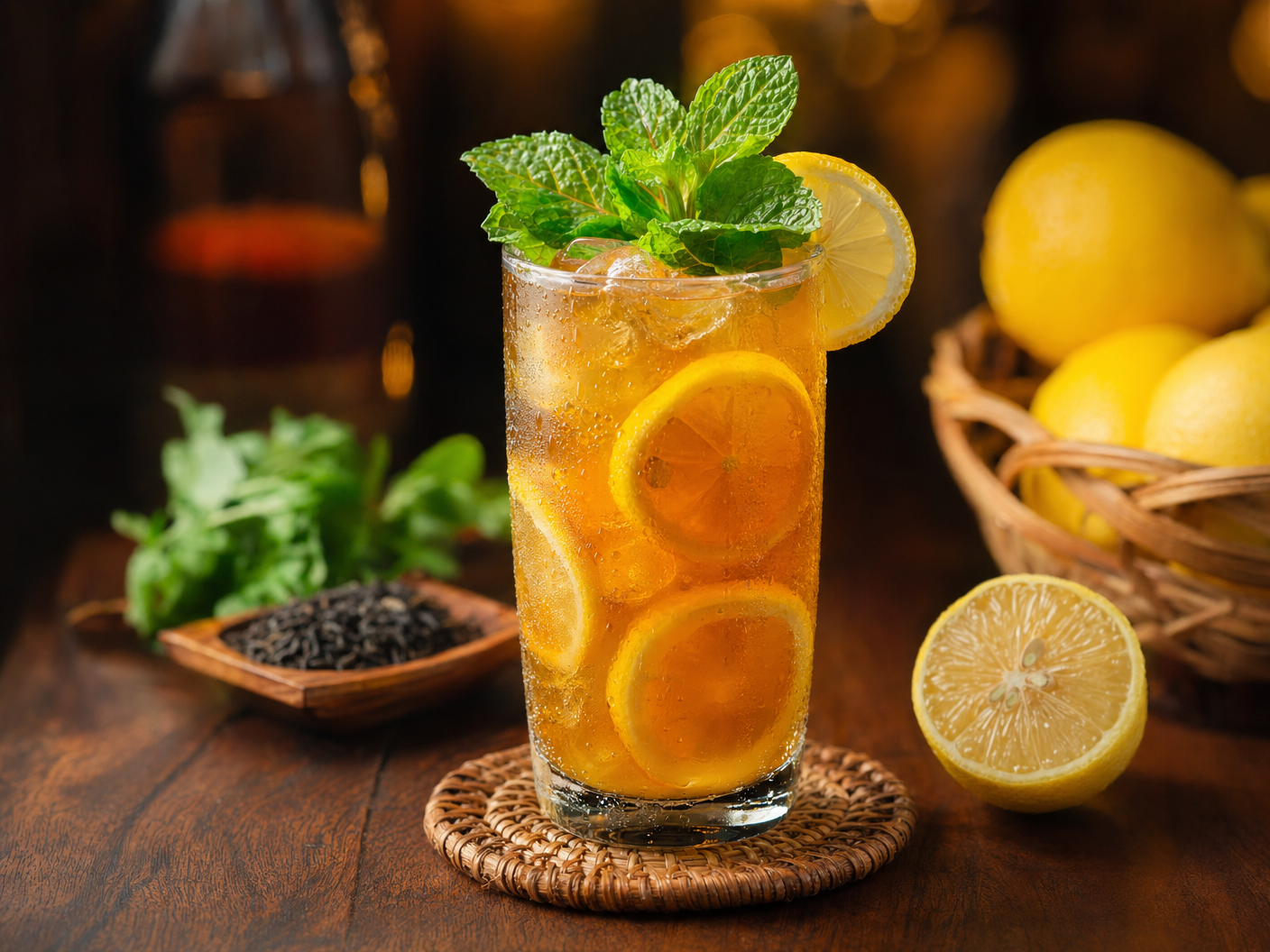 Homemade Iced Lemon Tea