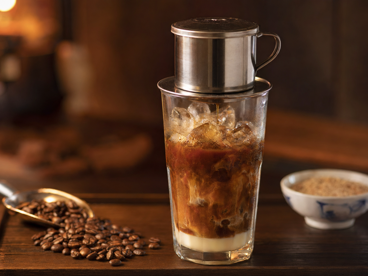 Vietnamese Iced Coffee with Condensed Milk