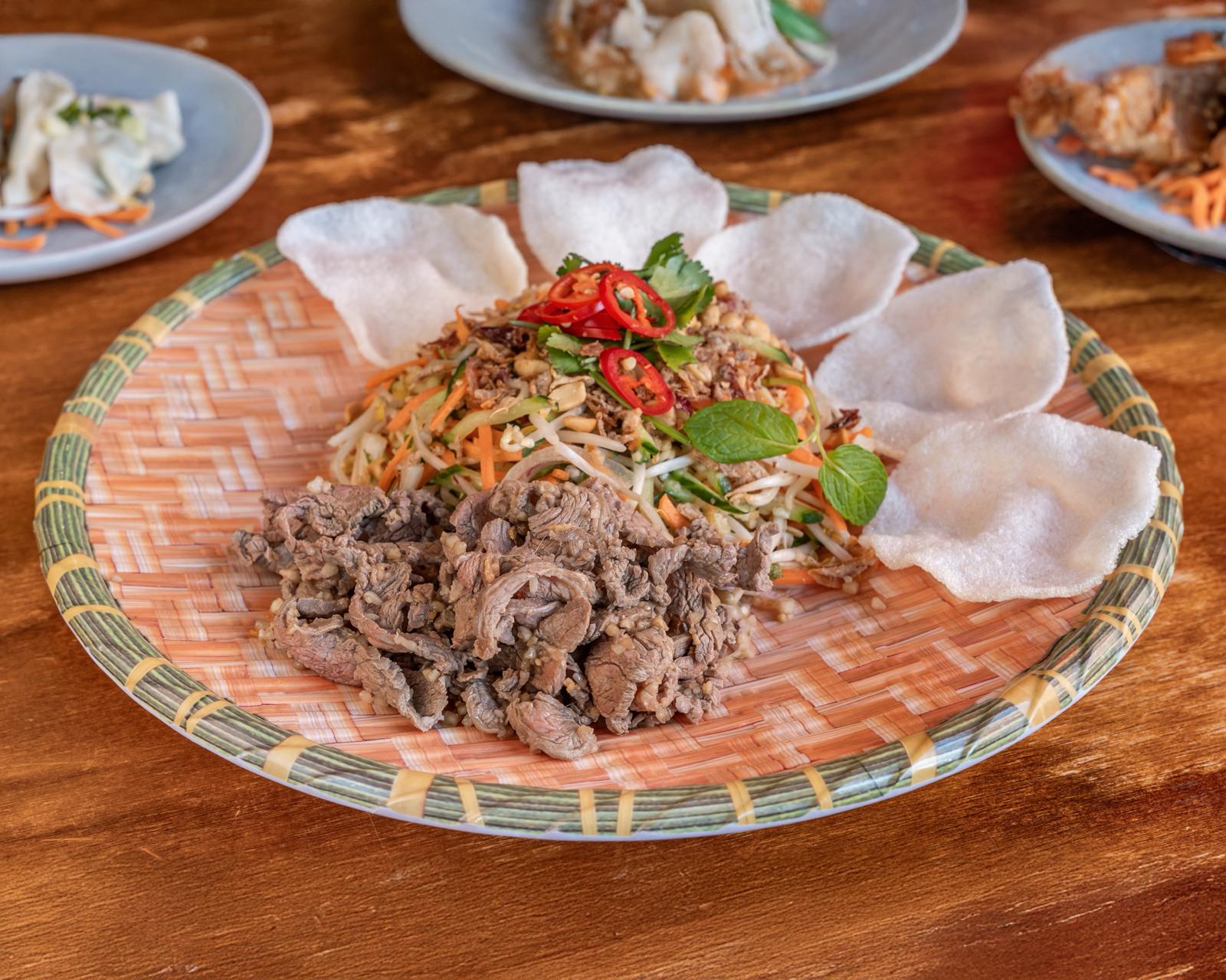 Sliced Rare Beef Salad